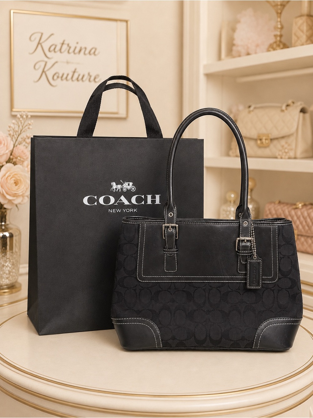 Retired 2008 Coach Hamptons Signature Carryall Y2K Bag